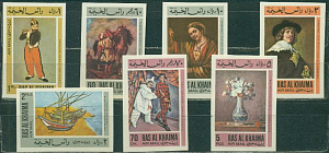 Рас-Аль-Хайма, 1967, Живопись, 7 марок без зубцов
